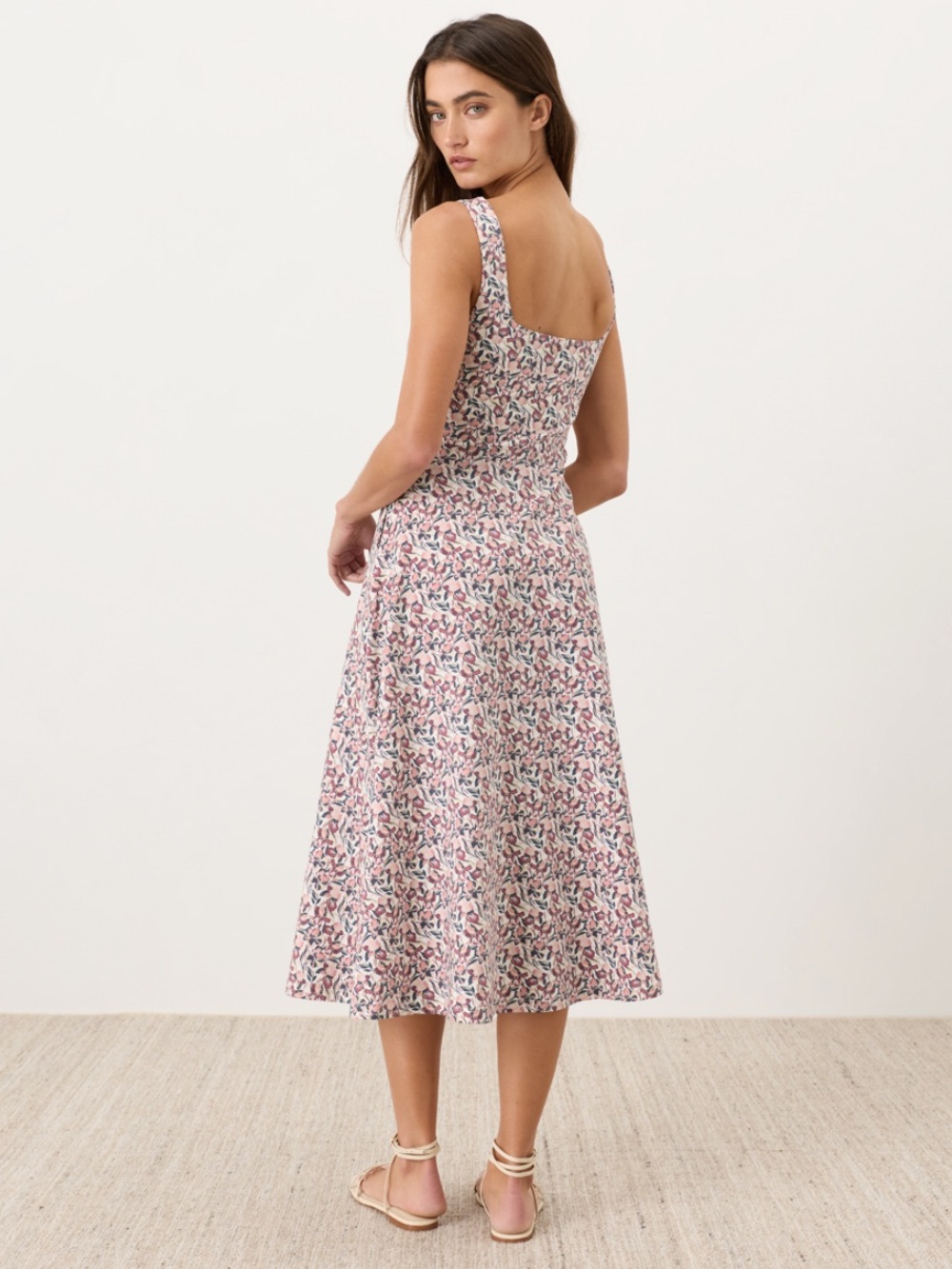 Pact Organic Fit & Flare Square Neck Dress - Picture 2 of 9